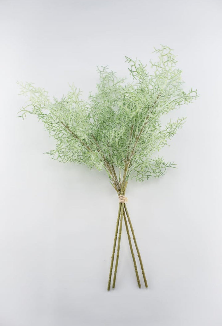 Artificial, flocked, fern bundle - 19” - Greenery Market27659