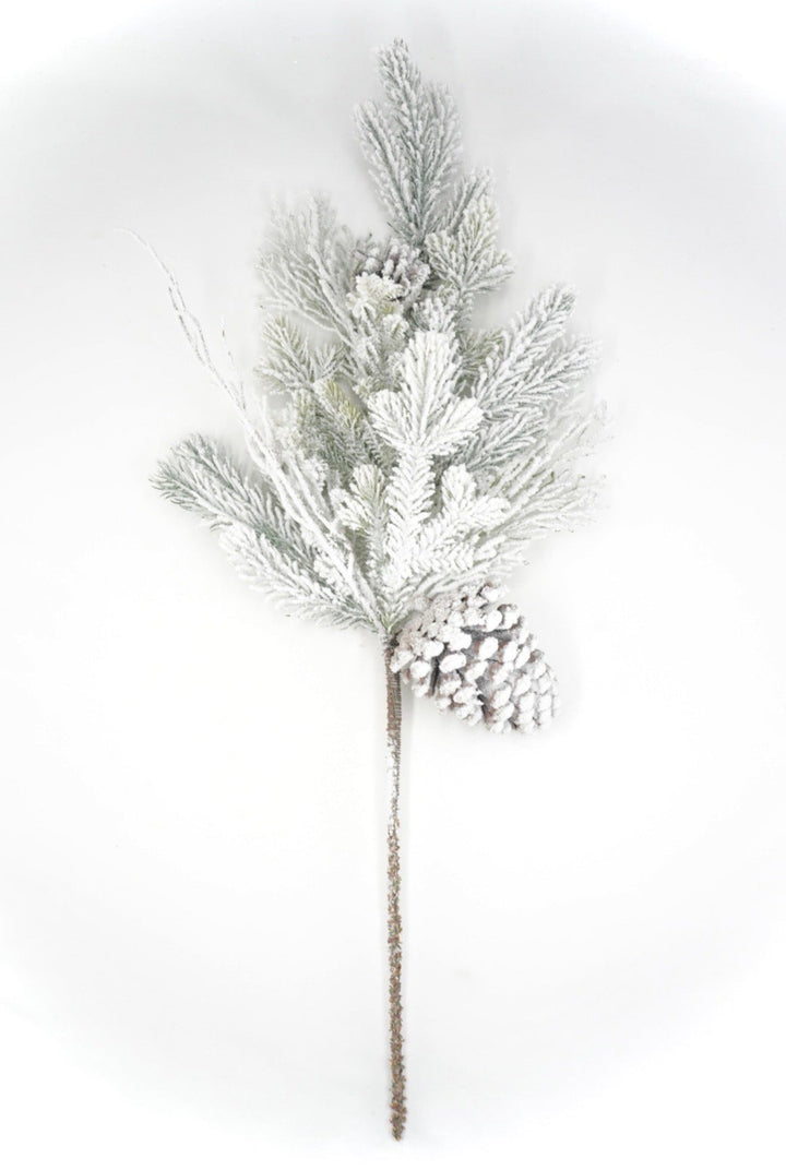 Artificial, Flocked Mix Pine Spray - Greenery Market38205