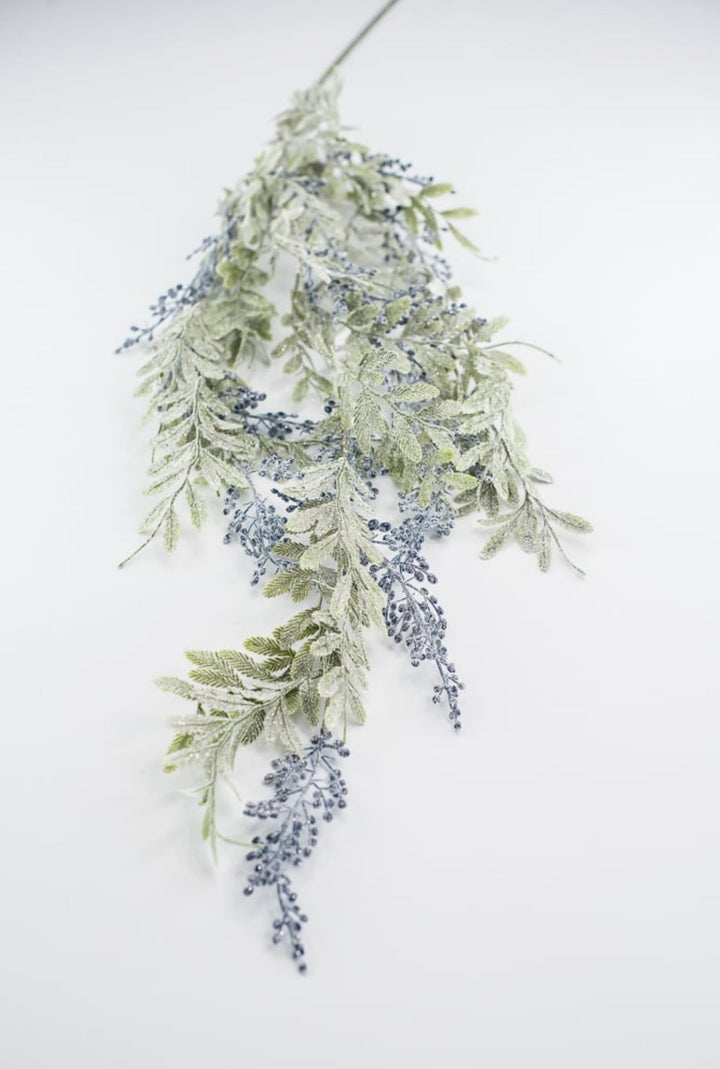 Artificial, frosted, hanging berry and leaves spray - Greenery Marketgreenery133391