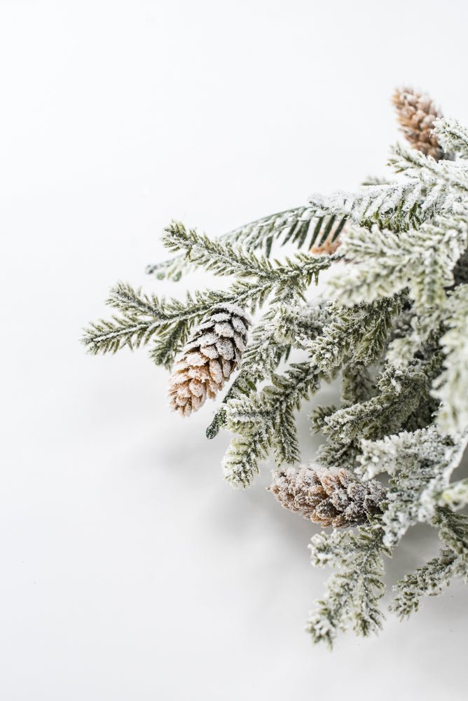 Artificial, frosted, hemlock bush - Greenery MarketXp2374