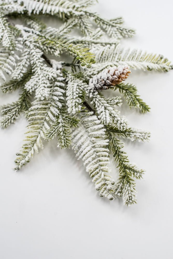 Artificial frosted hemlock spray - Greenery MarketXp2375