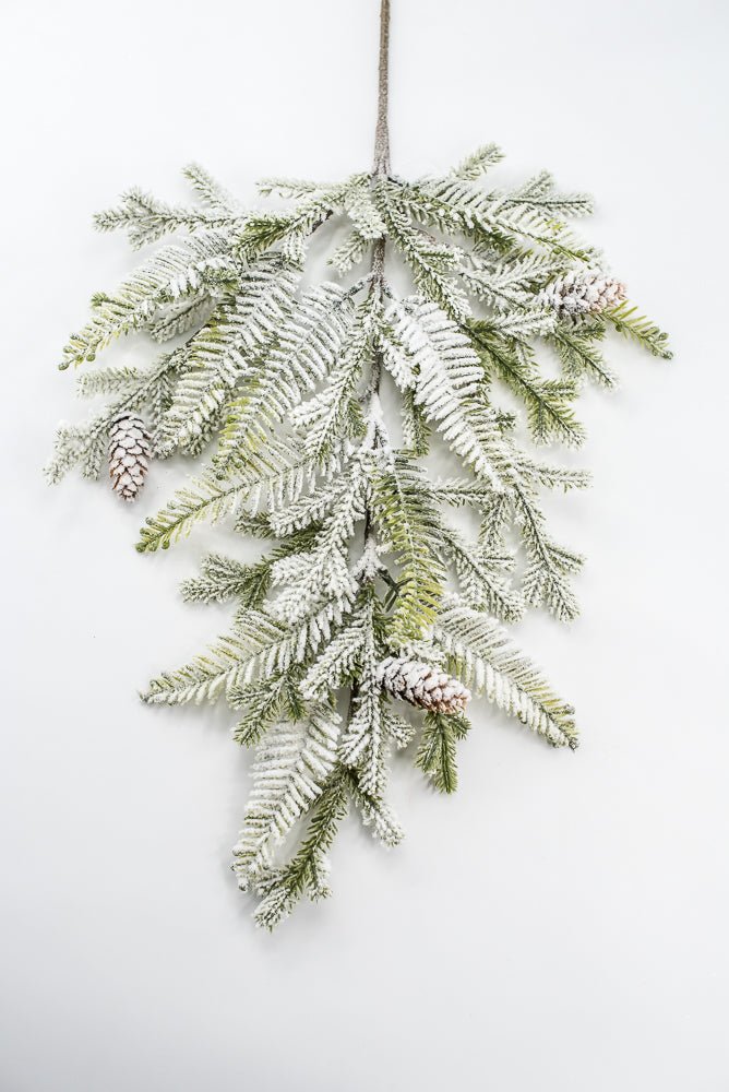 Artificial frosted hemlock spray - Greenery MarketXp2375