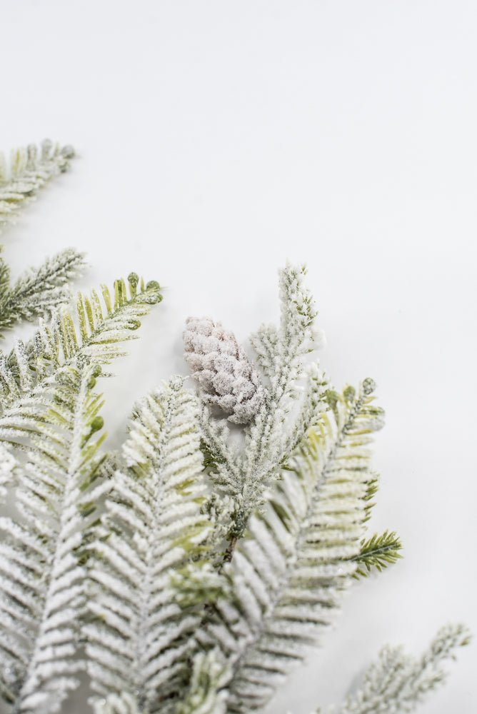 Artificial frosted hemlock spray - Greenery MarketXp2375