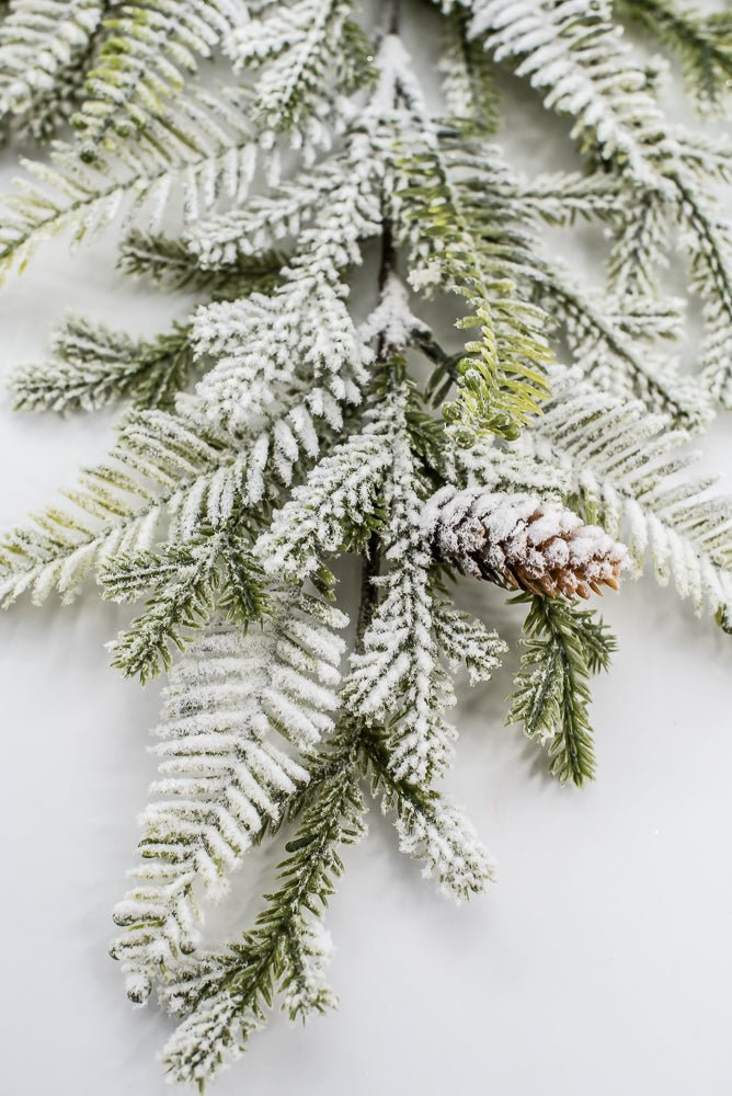 Artificial frosted hemlock spray - Greenery MarketXp2375