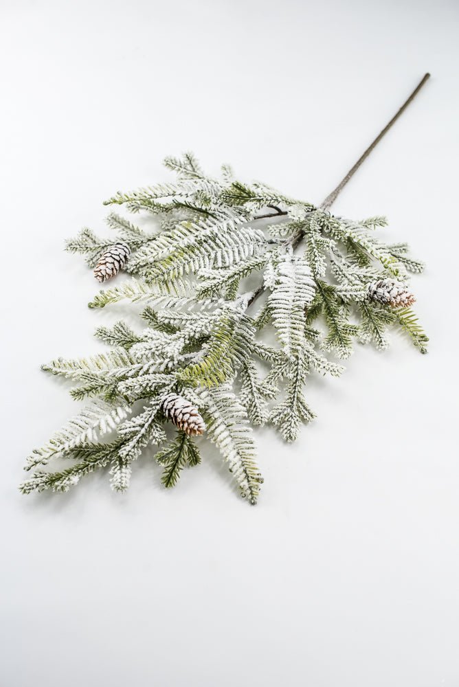 Artificial frosted hemlock spray - Greenery MarketXp2375