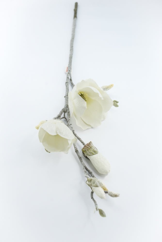 Artificial, Frosted Magnolia Spray - 32" - Greenery Market2823030CR
