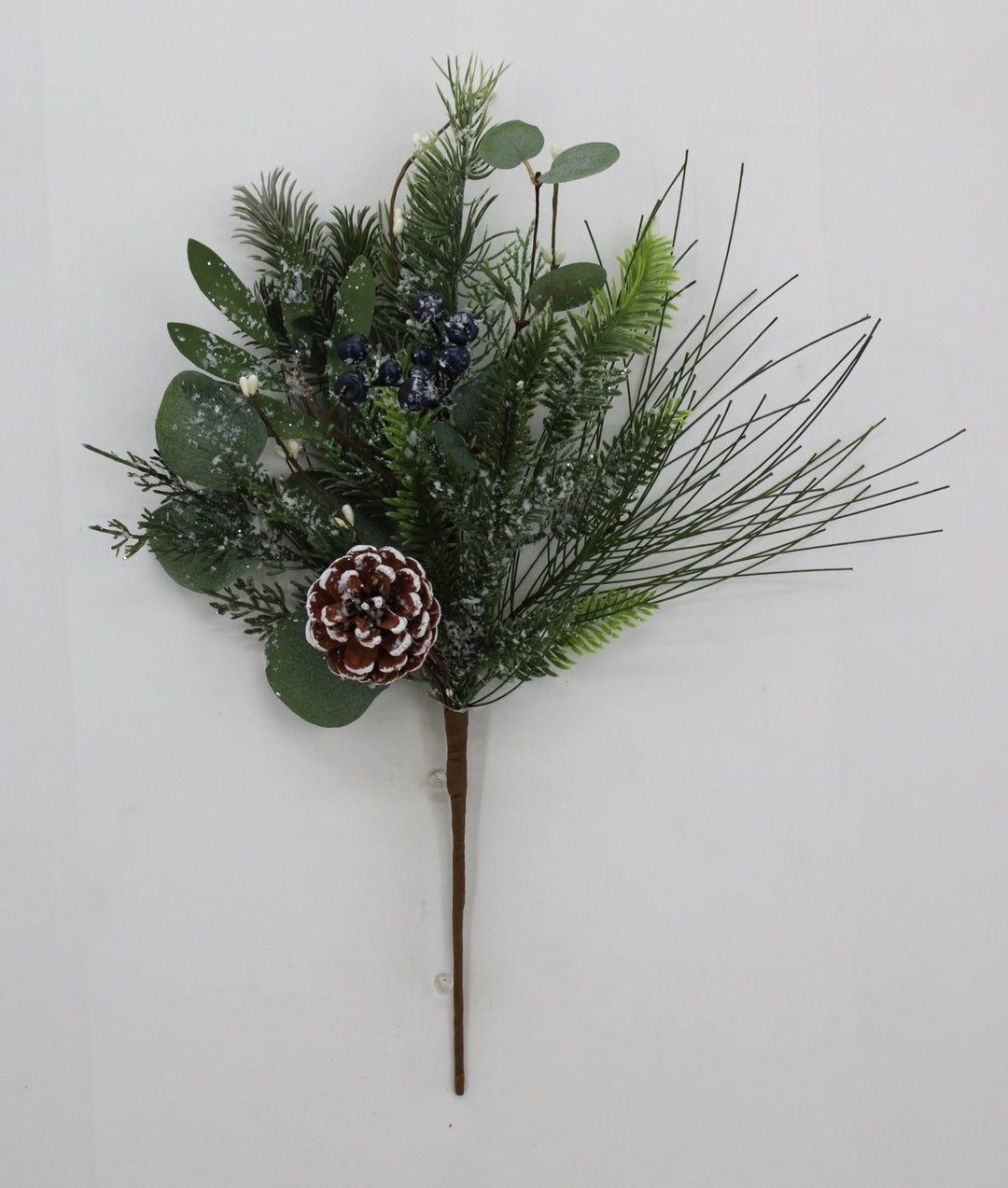 Artificial Frosted Pine Eucalyptus Pinecone Berry Pick - 19" - Greenery MarketArtificial Flora65758