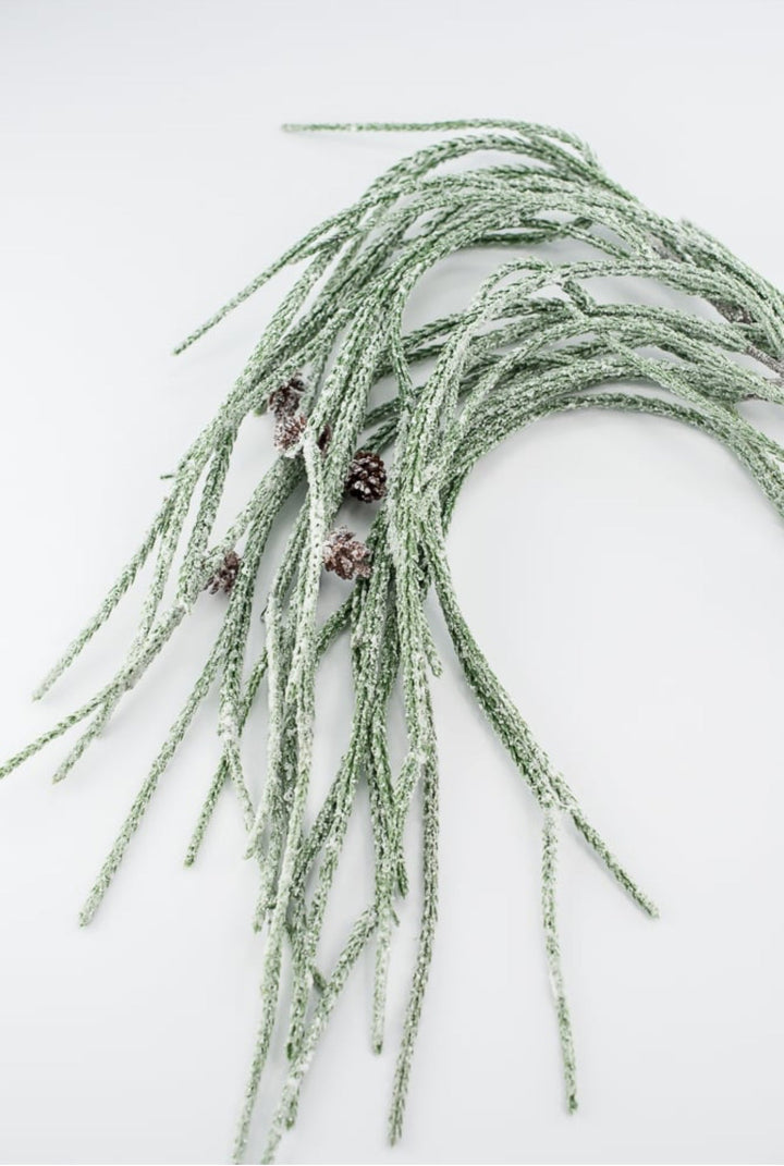 Artificial, frosted, weeping greenery branch - Greenery Marketgreenery218872