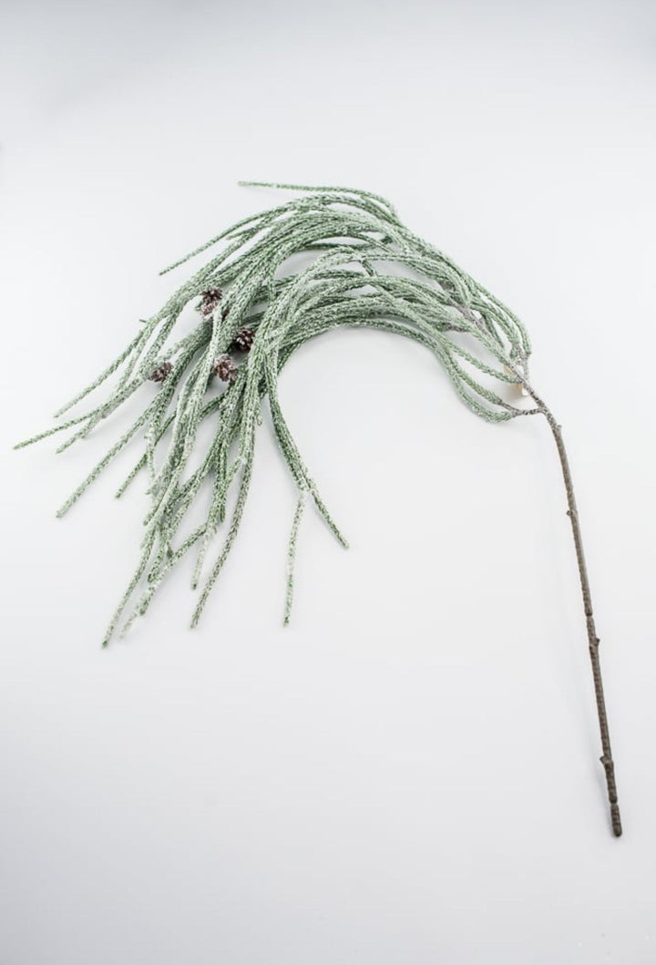 Artificial, frosted, weeping greenery branch - Greenery Marketgreenery218872