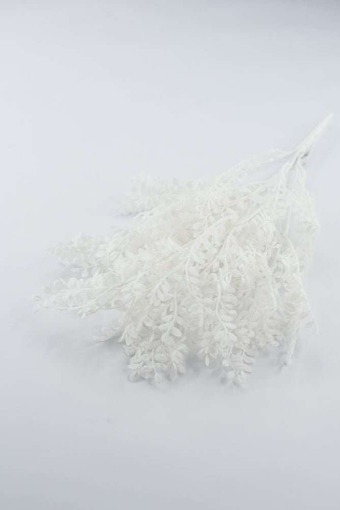 Artificial, Frosted White, Leaf Bush - 20" - Greenery Market2825290WH