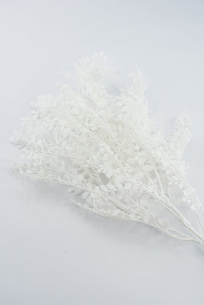 Artificial, Frosted White, Leaf Bush - 20" - Greenery Market2825290WH