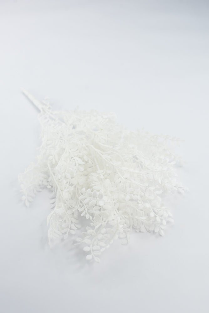Artificial, Frosted White, Leaf Bush - 20" - Greenery Market2825290WH