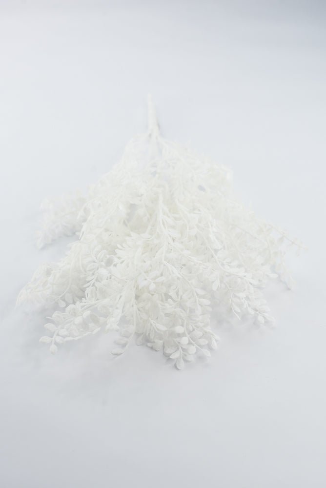 Artificial, Frosted White, Leaf Bush - 20" - Greenery Market2825290WH