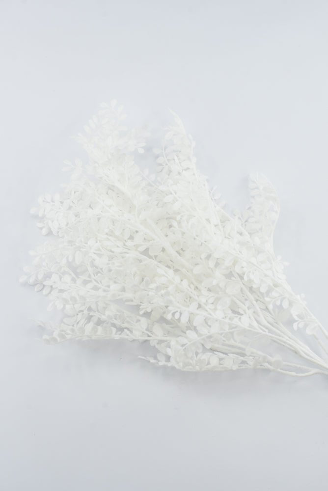 Artificial, Frosted White, Leaf Bush - 20" - Greenery Market2825290WH