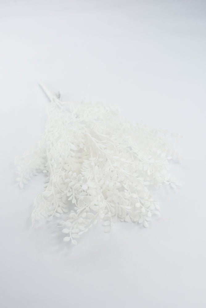 Artificial, Frosted White, Leaf Bush - 20" - Greenery Market2825290WH