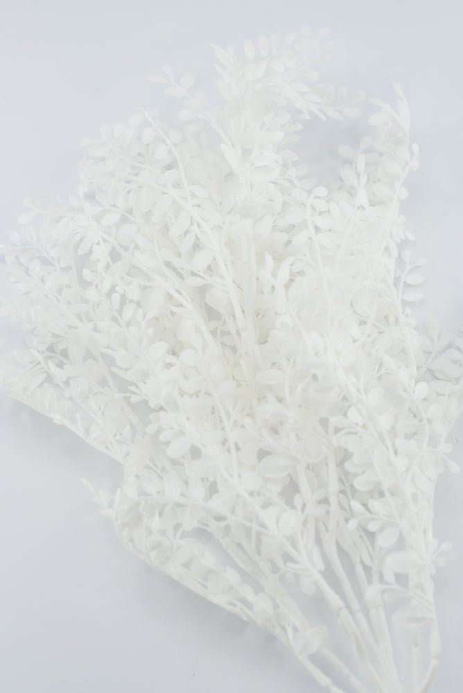 Artificial, Frosted White, Leaf Bush - 20" - Greenery Market2825290WH