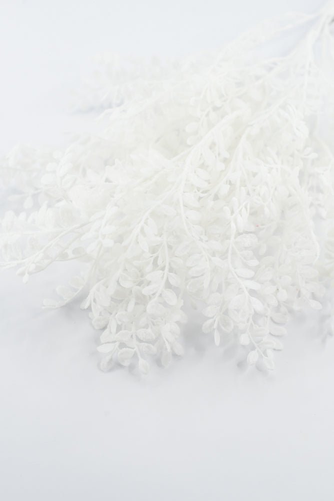 Artificial, Frosted White, Leaf Bush - 20" - Greenery Market2825290WH