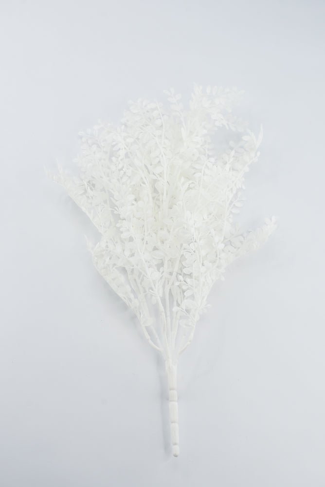 Artificial, Frosted White, Leaf Bush - 20" - Greenery Market2825290WH