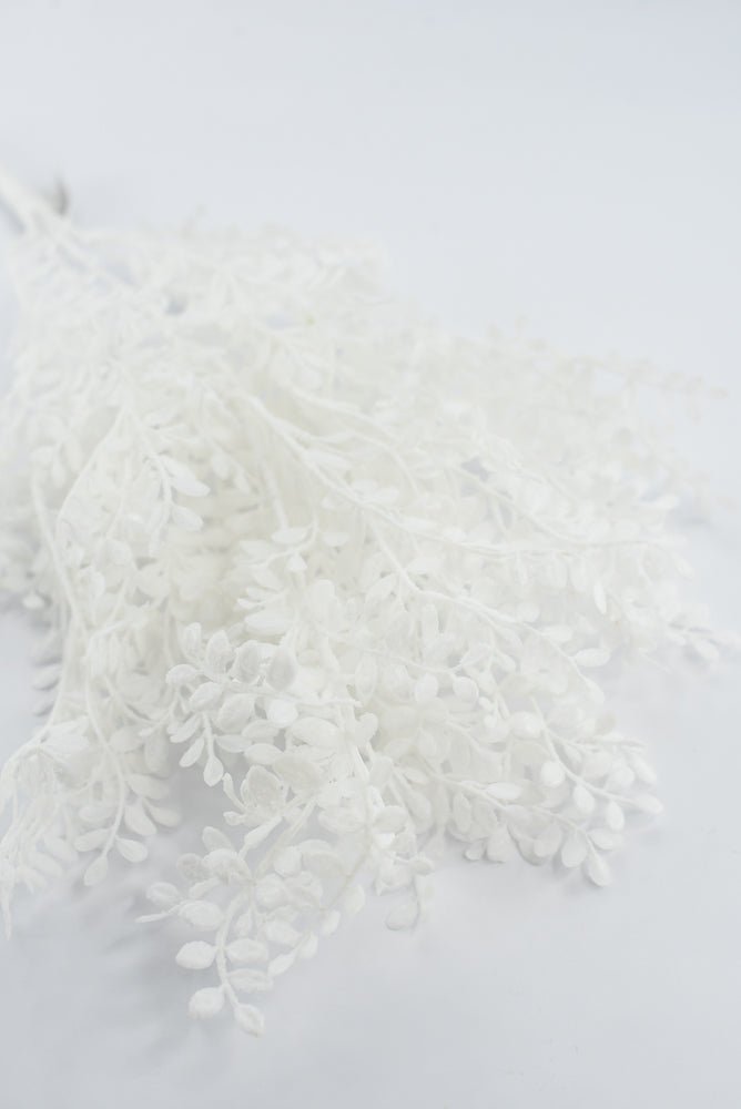 Artificial, Frosted White, Leaf Bush - 20" - Greenery Market2825290WH