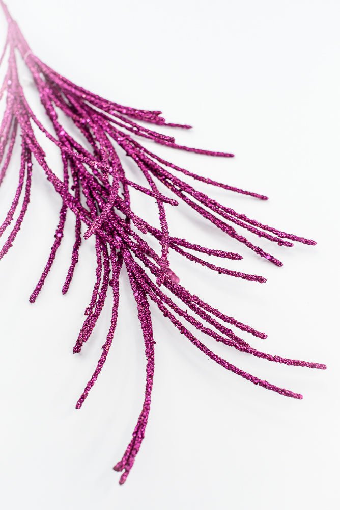 Artificial Fuchsia Glitter Grass Spray - 33" - Greenery MarketArtificial Flora65851-FU
