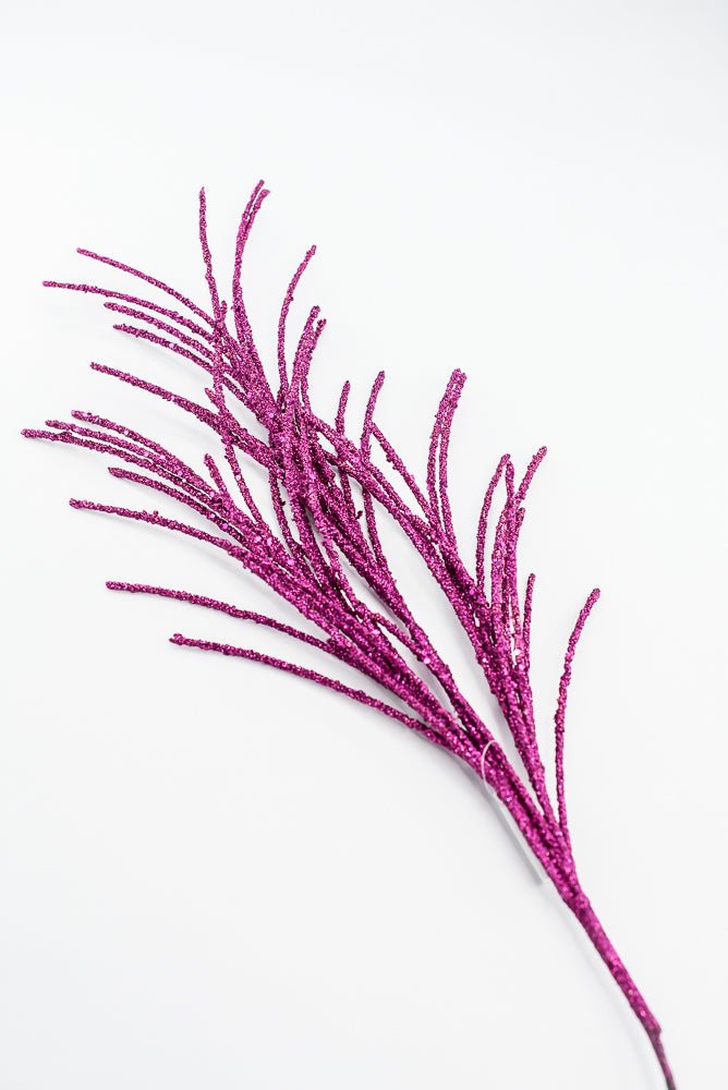 Artificial Fuchsia Glitter Grass Spray - 33" - Greenery MarketArtificial Flora65851-FU