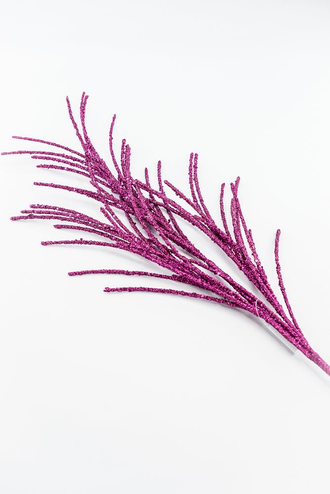 Artificial Fuchsia Glitter Grass Spray - 33" - Greenery MarketArtificial Flora65851-FU