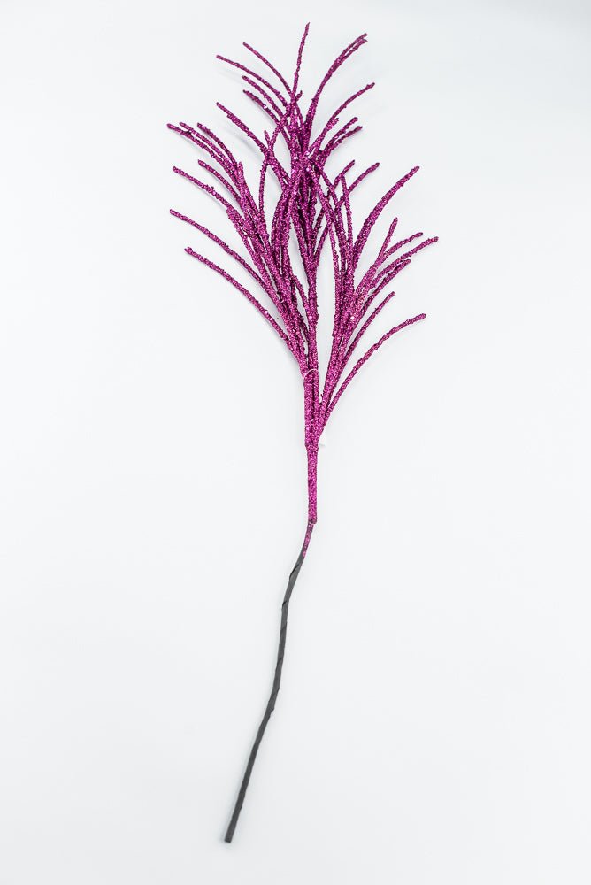 Artificial Fuchsia Glitter Grass Spray - 33" - Greenery MarketArtificial Flora65851-FU
