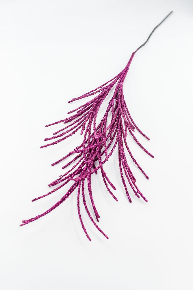 Artificial Fuchsia Glitter Grass Spray - 33" - Greenery MarketArtificial Flora65851-FU