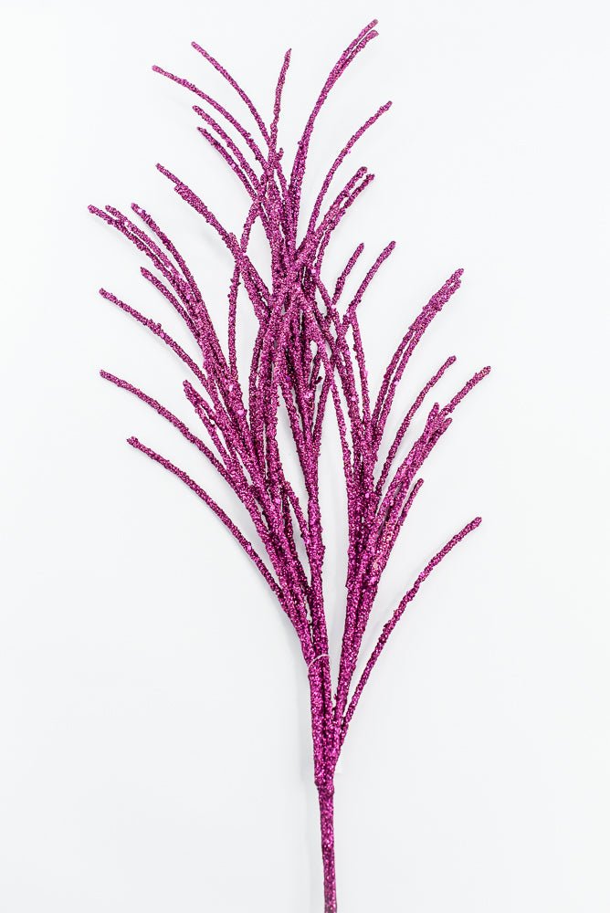 Artificial Fuchsia Glitter Grass Spray - 33" - Greenery MarketArtificial Flora65851-FU