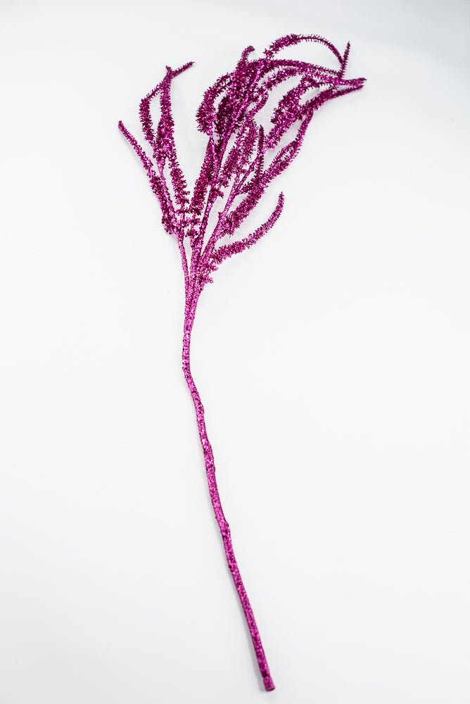 Artificial, Fuchsia Glitter Spray - 37" - Greenery MarketArtificial Flora85802-FU