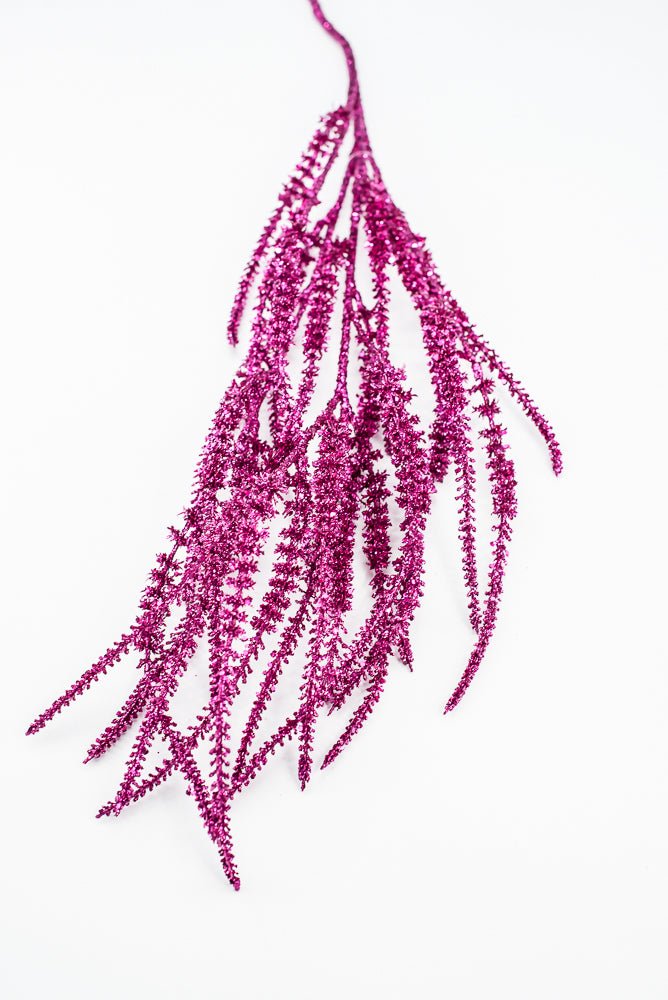 Artificial, Fuchsia Glitter Spray - 37" - Greenery MarketArtificial Flora85802-FU