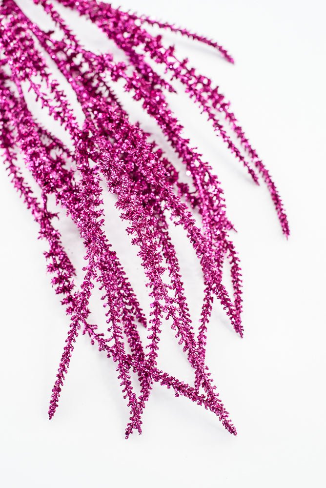 Artificial, Fuchsia Glitter Spray - 37" - Greenery MarketArtificial Flora85802-FU