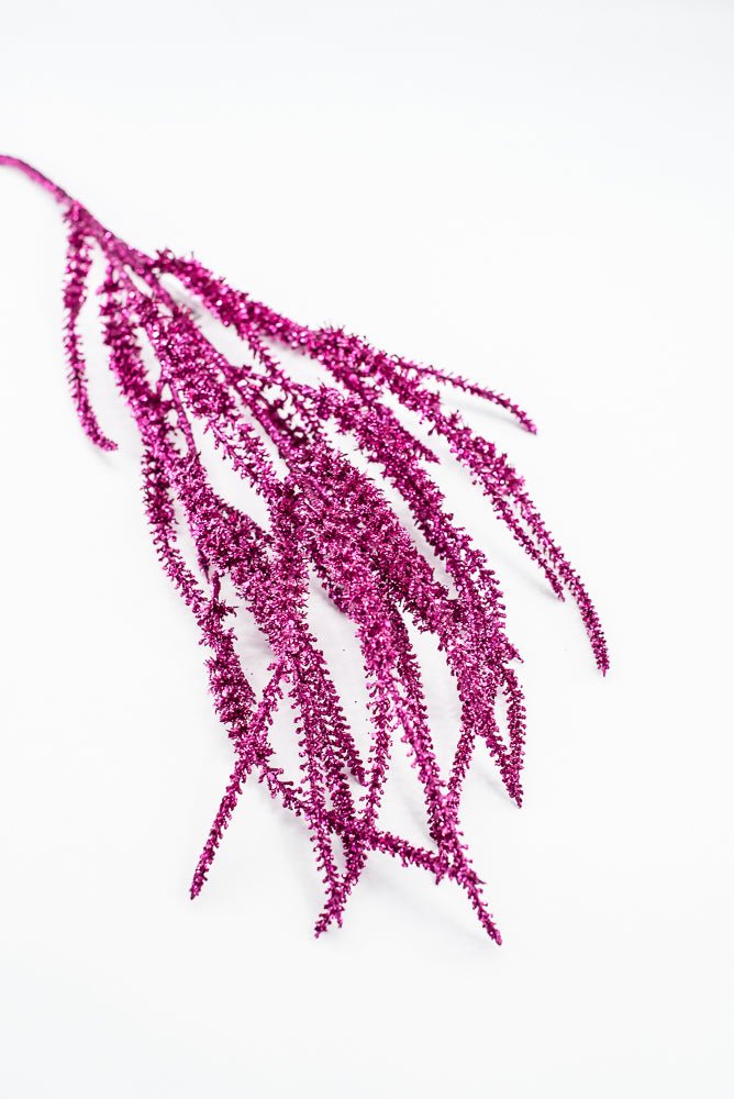 Artificial, Fuchsia Glitter Spray - 37" - Greenery MarketArtificial Flora85802-FU