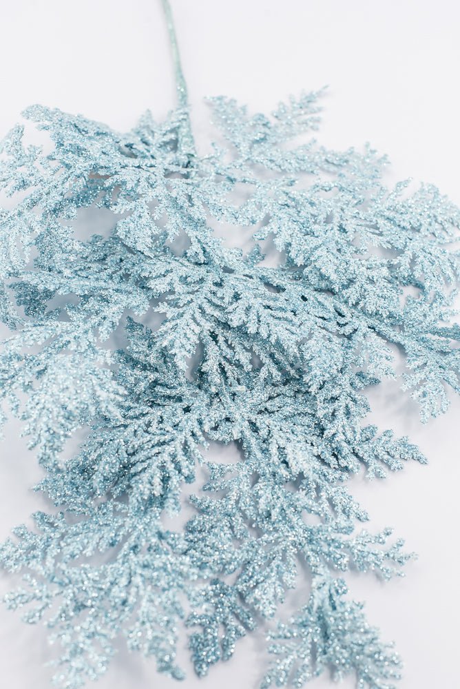Artificial Glacier Blue Incense Cedar Glitter Spray - 19" - Greenery MarketArtificial Flowers271842