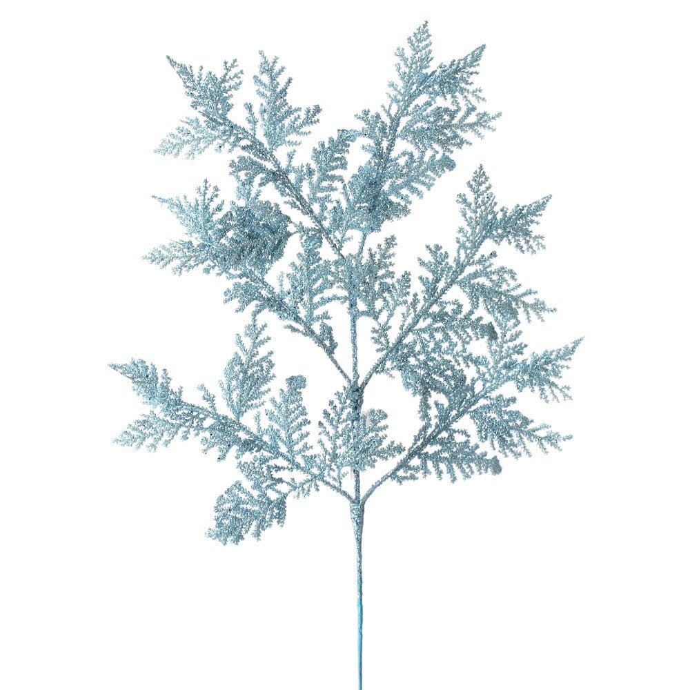 Artificial Glacier Blue Incense Cedar Glitter Spray - 19" - Greenery MarketArtificial Flowers271842