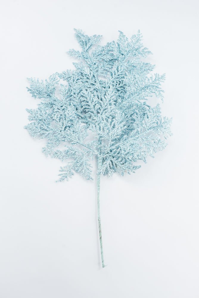 Artificial Glacier Blue Incense Cedar Glitter Spray - 19" - Greenery MarketArtificial Flowers271842