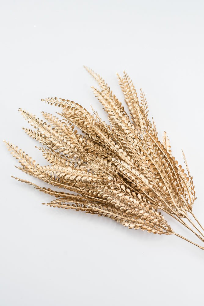 Artificial, Gold, Button Grass Leaves Bush - Greenery MarketArtificial Flora84999GD