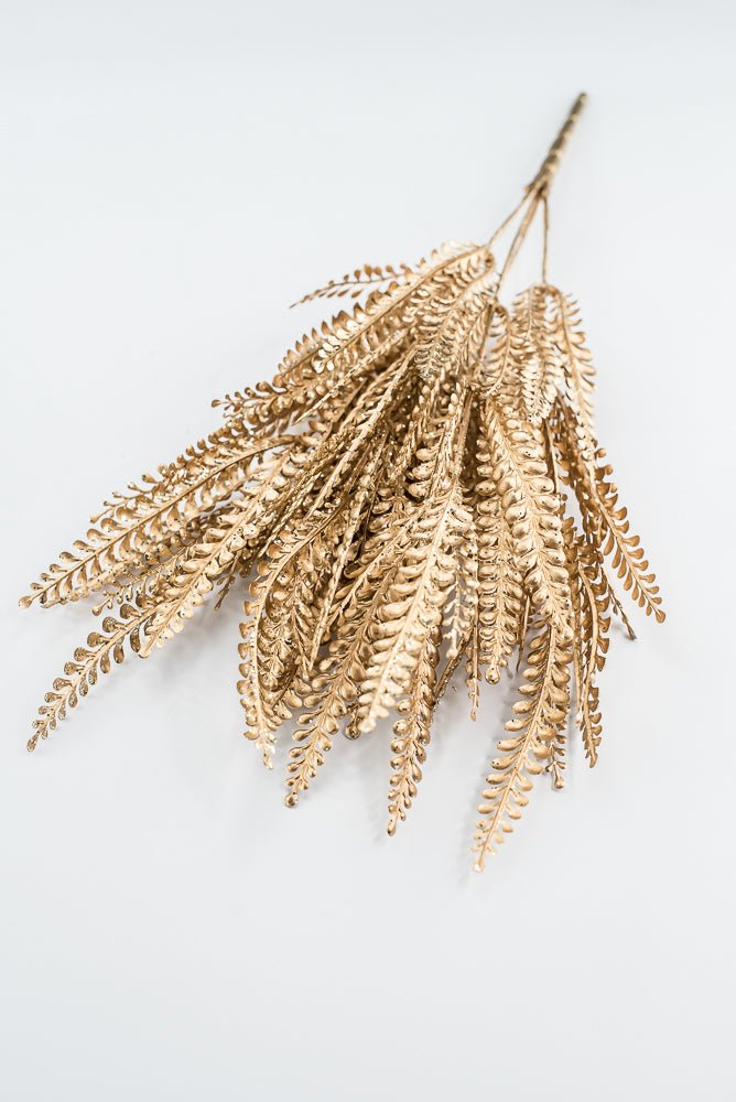 Artificial, Gold, Button Grass Leaves Bush - Greenery MarketArtificial Flora84999GD