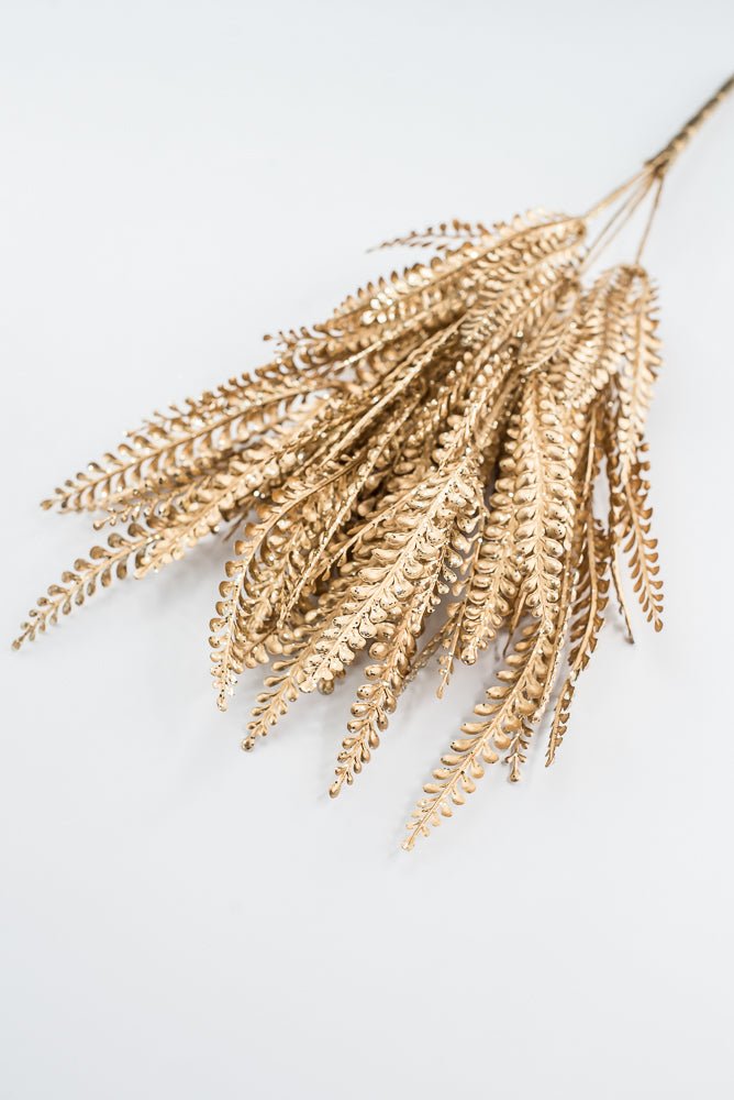 Artificial, Gold, Button Grass Leaves Bush - Greenery MarketArtificial Flora84999GD