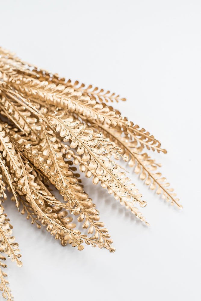 Artificial, Gold, Button Grass Leaves Bush - Greenery MarketArtificial Flora84999GD