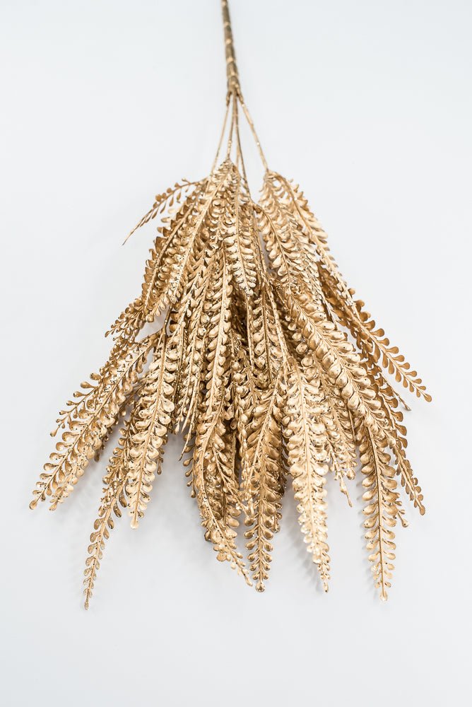 Artificial, Gold, Button Grass Leaves Bush - Greenery MarketArtificial Flora84999GD