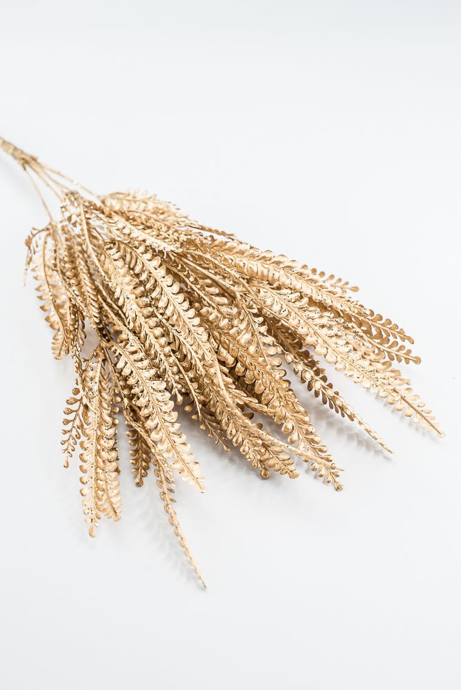 Artificial, Gold, Button Grass Leaves Bush - Greenery MarketArtificial Flora84999GD
