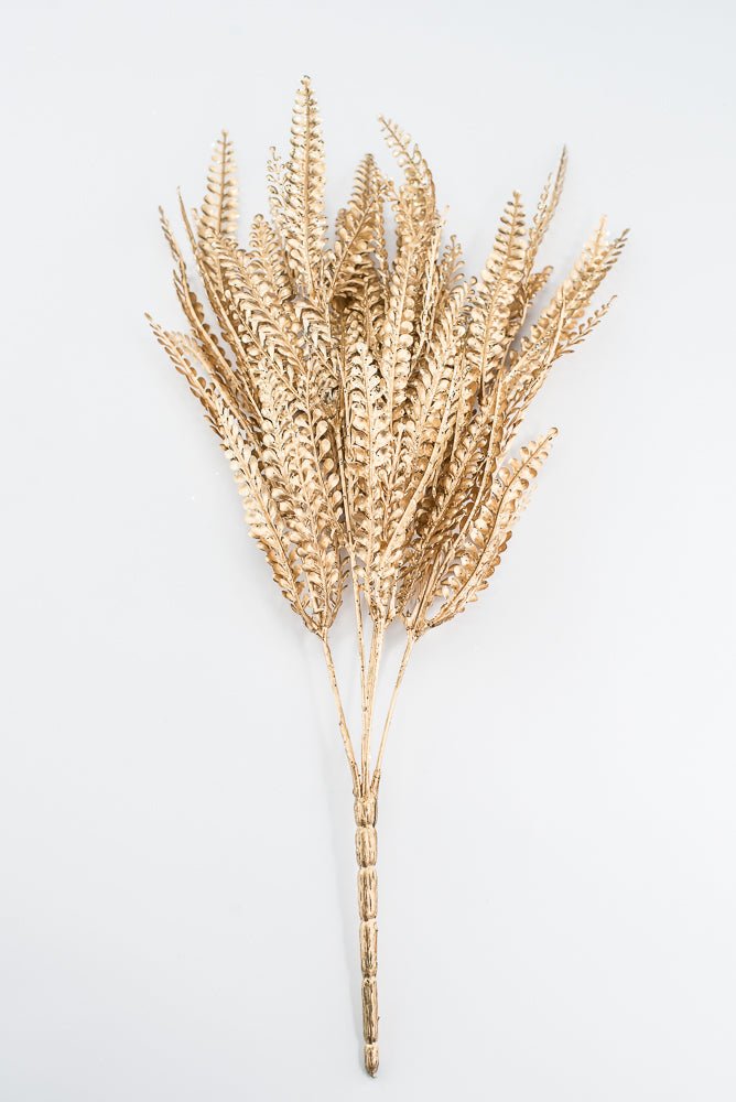 Artificial, Gold, Button Grass Leaves Bush - Greenery MarketArtificial Flora84999GD
