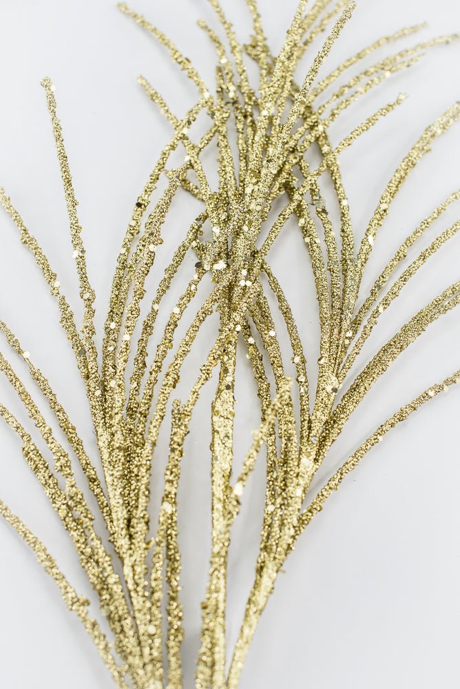 Artificial Gold Glitter Grass Spray - 33" - Greenery MarketArtificial Flora65851-GOLD