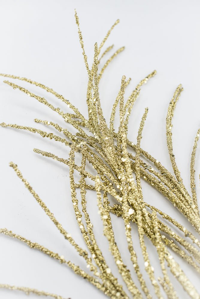 Artificial Gold Glitter Grass Spray - 33" - Greenery MarketArtificial Flora65851-GOLD