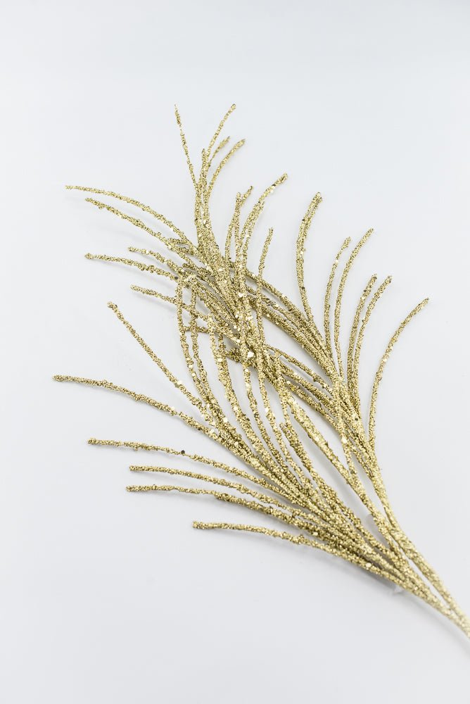Artificial Gold Glitter Grass Spray - 33" - Greenery MarketArtificial Flora65851-GOLD