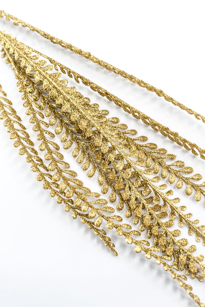 Artificial Gold Glitter Leaves Spray - 33" - Greenery MarketSeasonal & Holiday Decorations86890GD