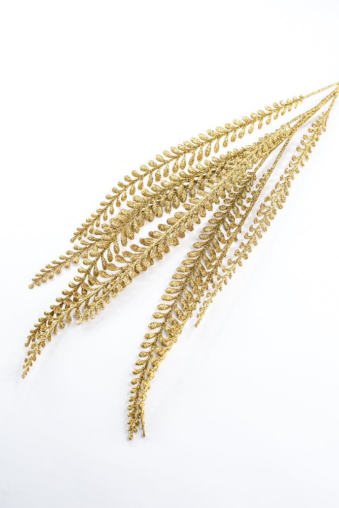 Artificial Gold Glitter Leaves Spray - 33" - Greenery MarketSeasonal & Holiday Decorations86890GD
