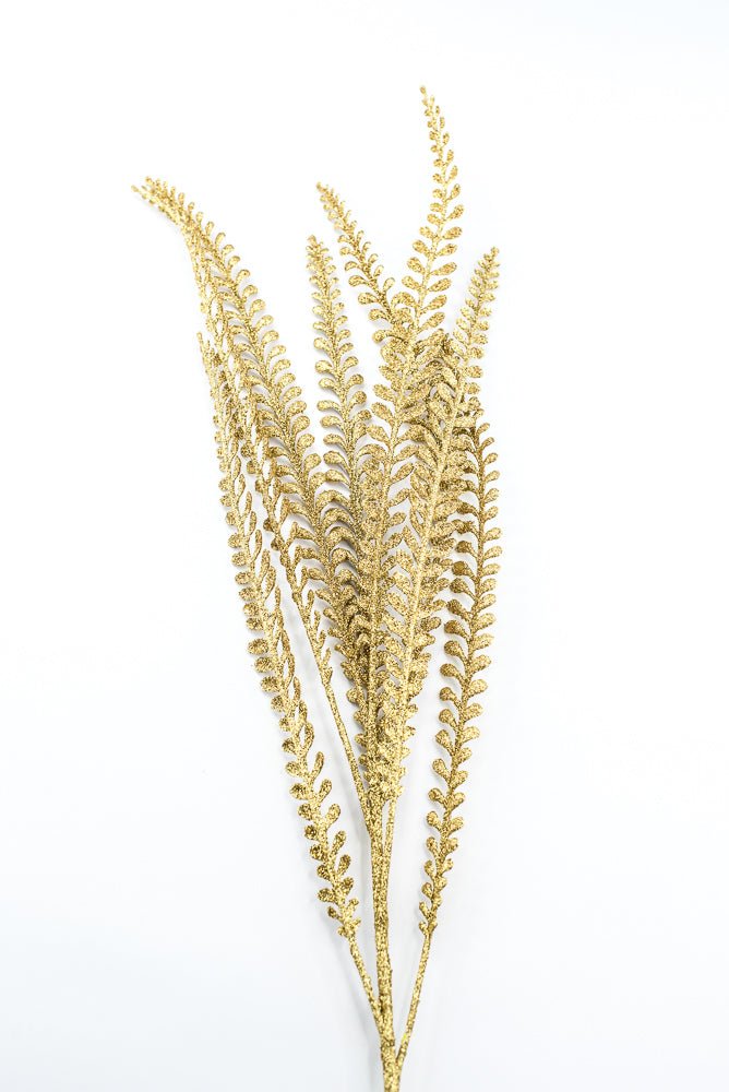 Artificial Gold Glitter Leaves Spray - 33" - Greenery MarketSeasonal & Holiday Decorations86890GD