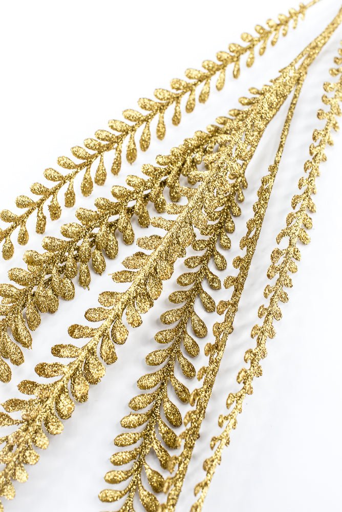 Artificial Gold Glitter Leaves Spray - 33" - Greenery MarketSeasonal & Holiday Decorations86890GD